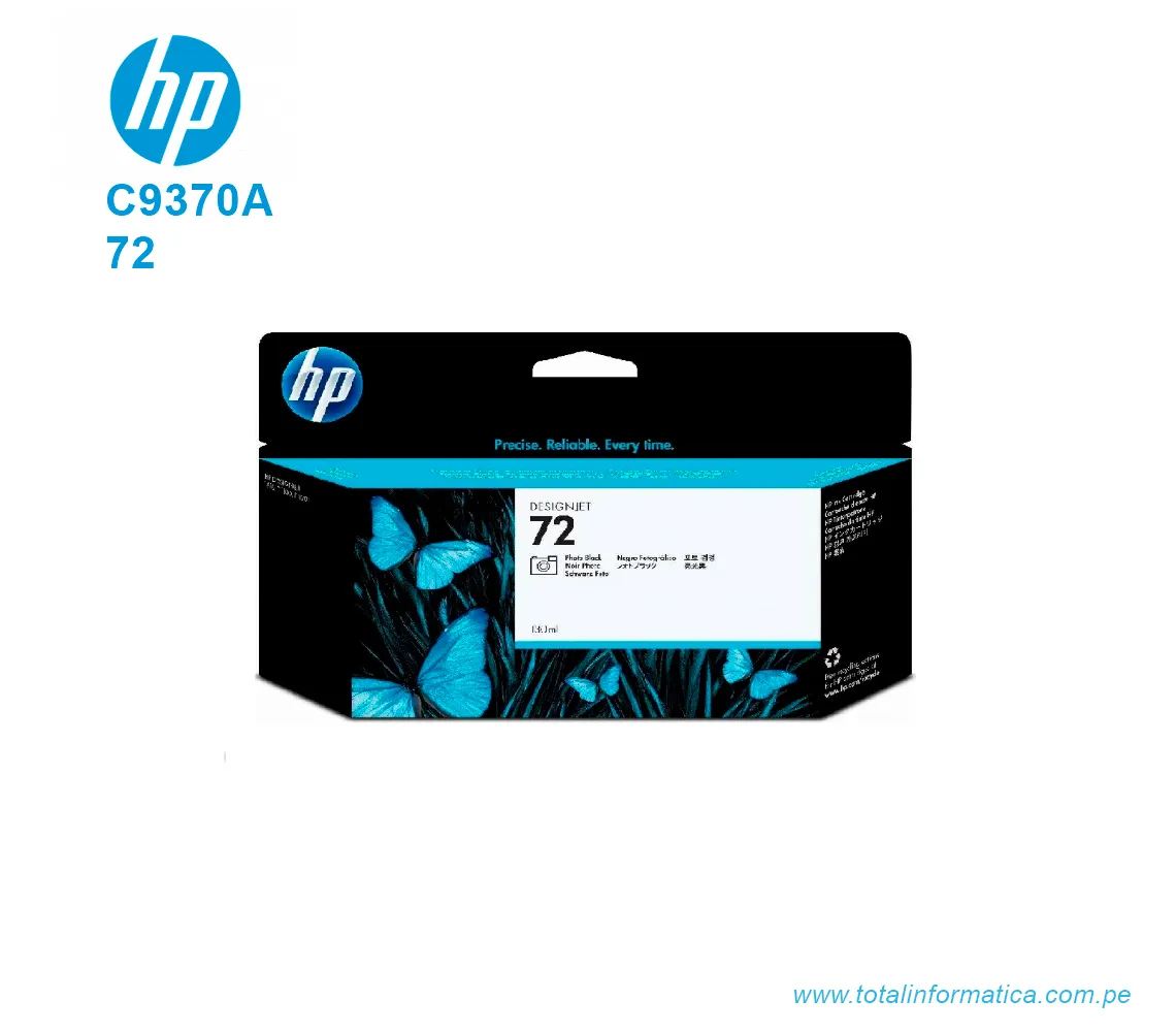TINTA HP 72 PH.BLACK 130ML ( C9370A ) T610, T790 - imagen 1