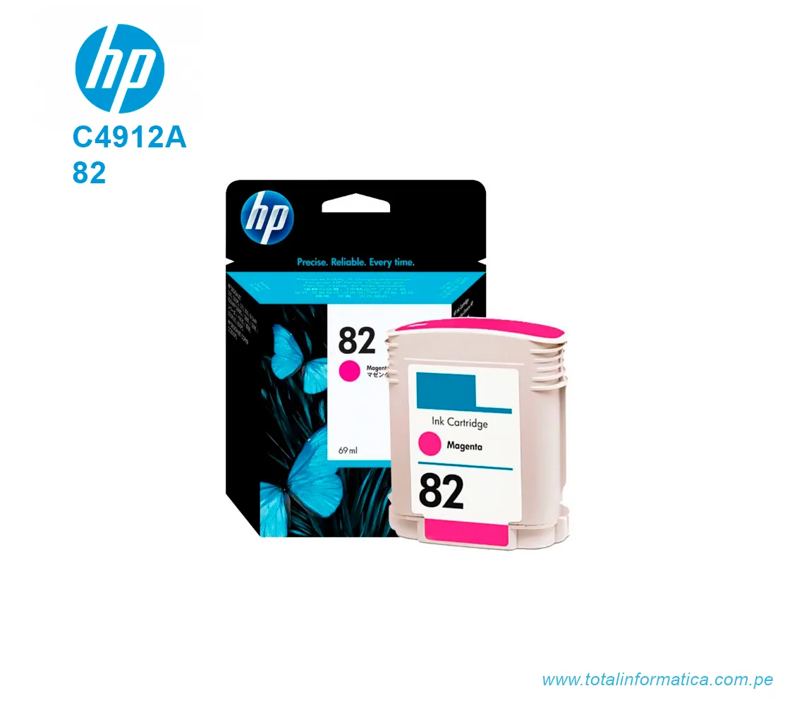 TINTA HP 82 MAGENTA ( C4912A ) DESIGNJET 500, 800C, 69ML - imagen 2