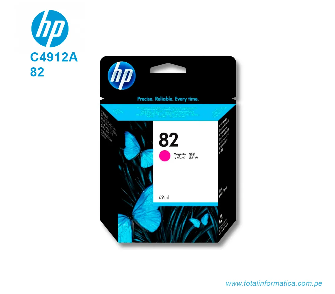 TINTA HP 82 MAGENTA ( C4912A ) DESIGNJET 500, 800C, 69ML - imagen 1