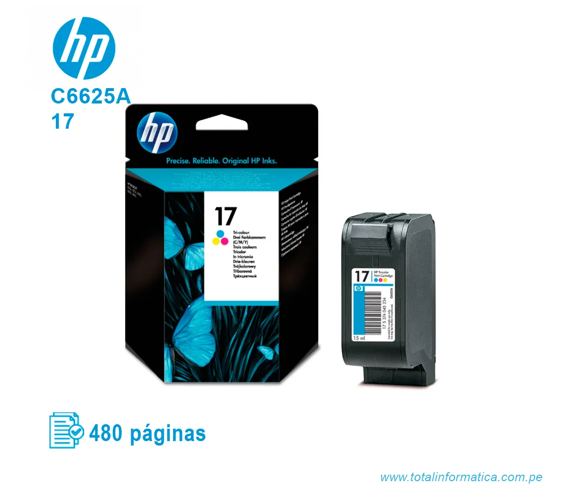 TINTA HP 17 TRICOLOR ( C6625A ) DESKJET 840C, 825C - imagen 2