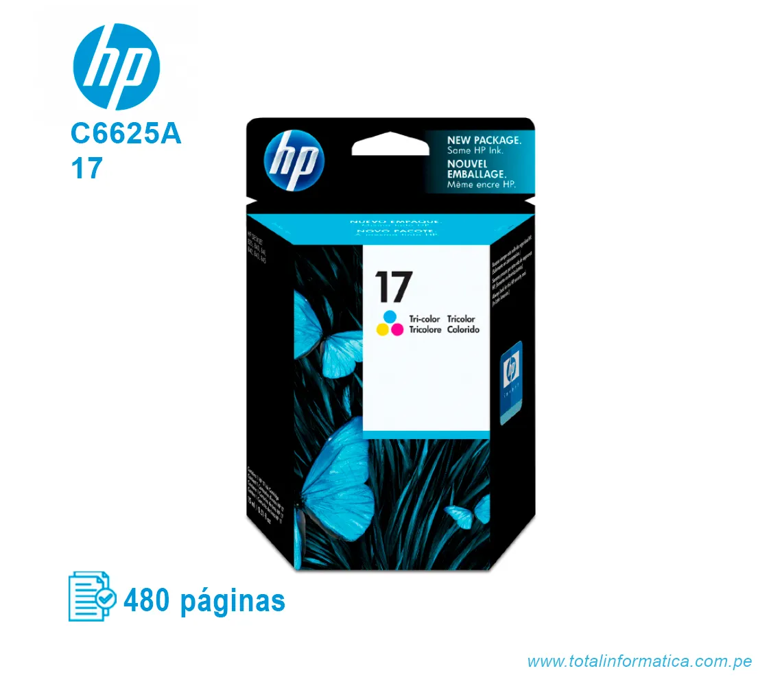 TINTA HP 17 TRICOLOR ( C6625A ) DESKJET 840C, 825C - imagen 1