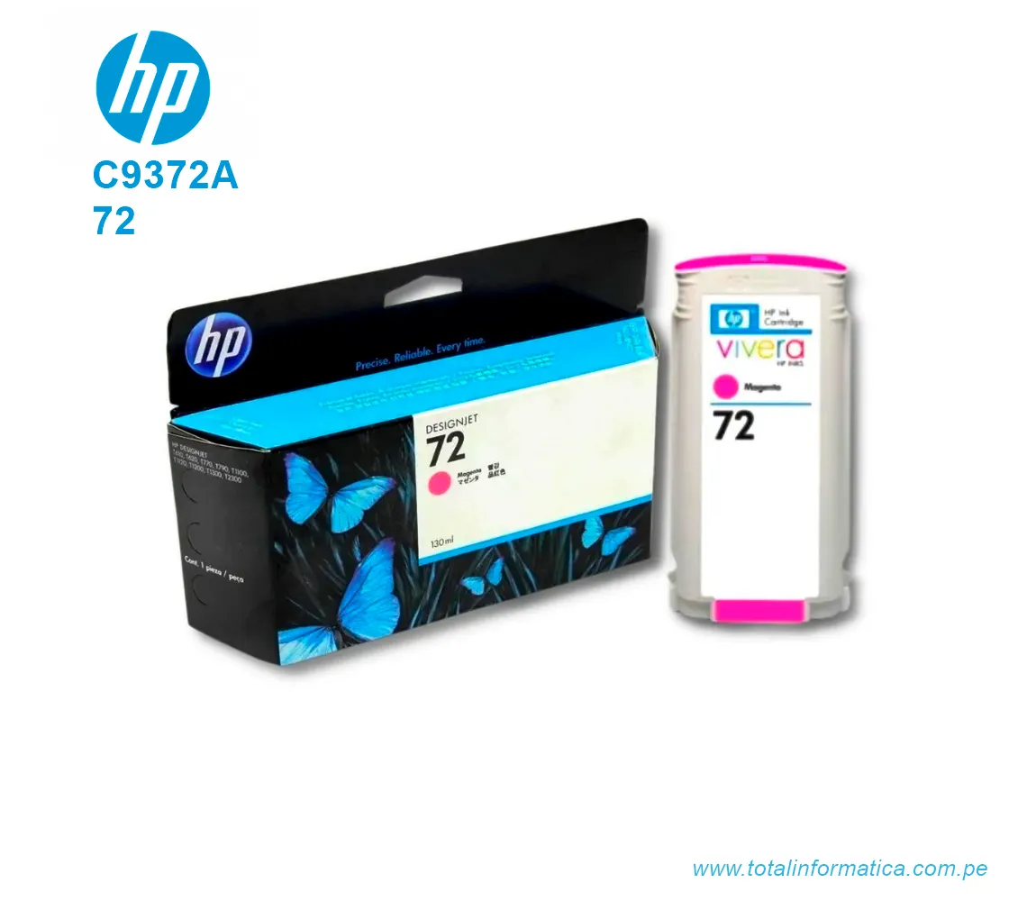 TINTA HP 72 MAGENTA 130ML ( C9372A ) DESIGNJET T610, T790 - imagen 2