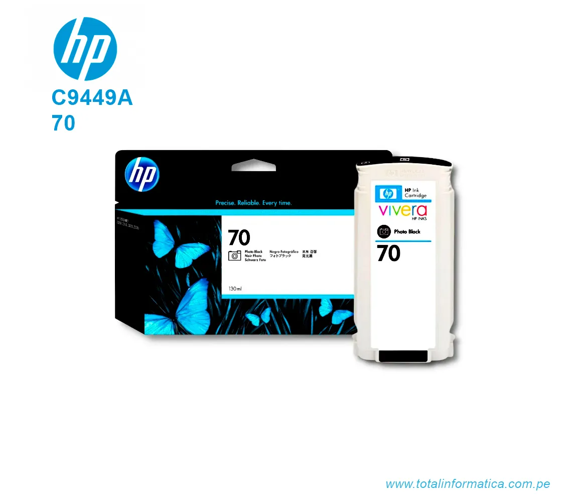 TINTA HP 70 PHOTO BLACK 130ML ( C9449A ) DESIGNJET Z2100 - imagen 2