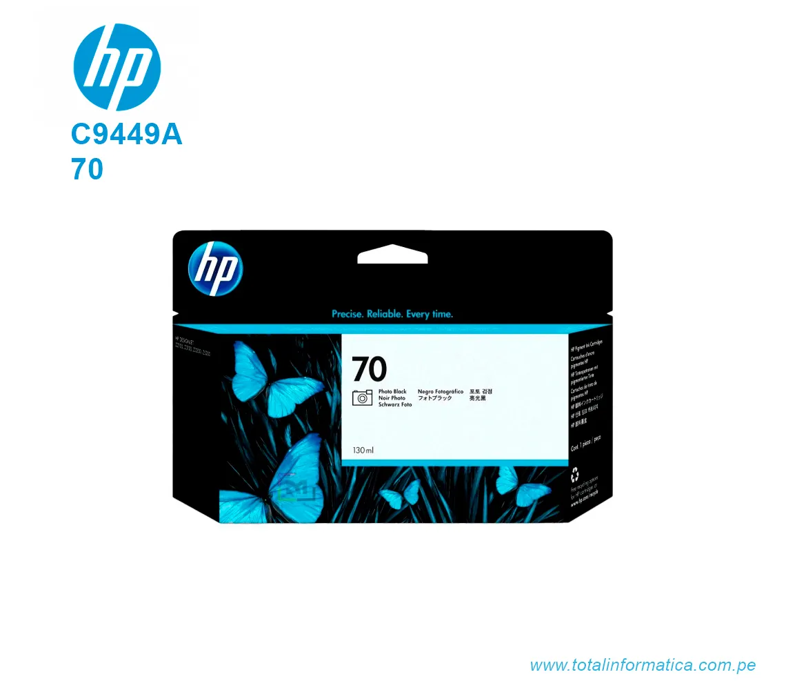 TINTA HP 70 PHOTO BLACK 130ML ( C9449A ) DESIGNJET Z2100 - imagen 1