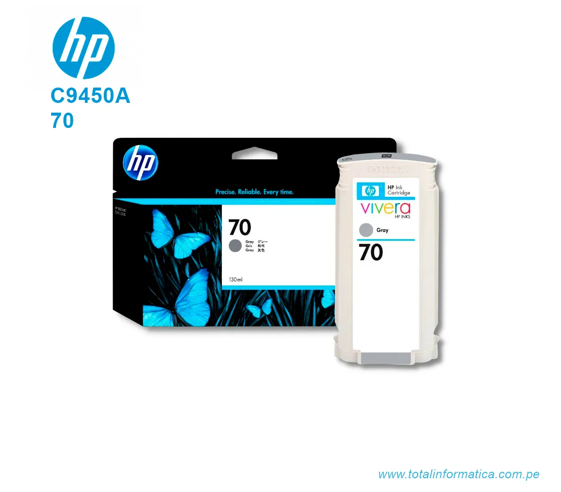 TINTA HP 70 GRAY 130ML ( C9450A ) DESIGNJET Z2100 - imagen 2