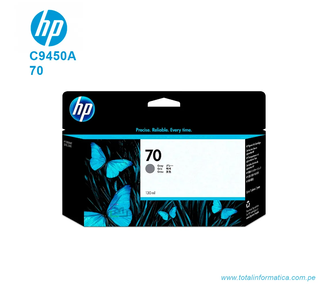 TINTA HP 70 GRAY 130ML ( C9450A ) DESIGNJET Z2100 - imagen 1