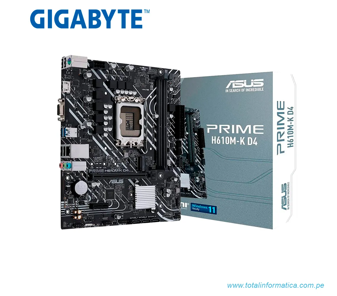 PLACA BASE ASUS INTEL 1700 PRIME H610M-K D4   - imagen 1