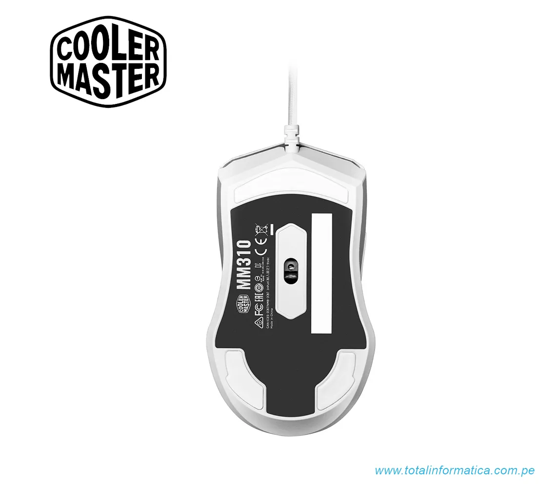MOUSE COOLER MASTER MM310/WIRED/WHITE MATTE - imagen 2