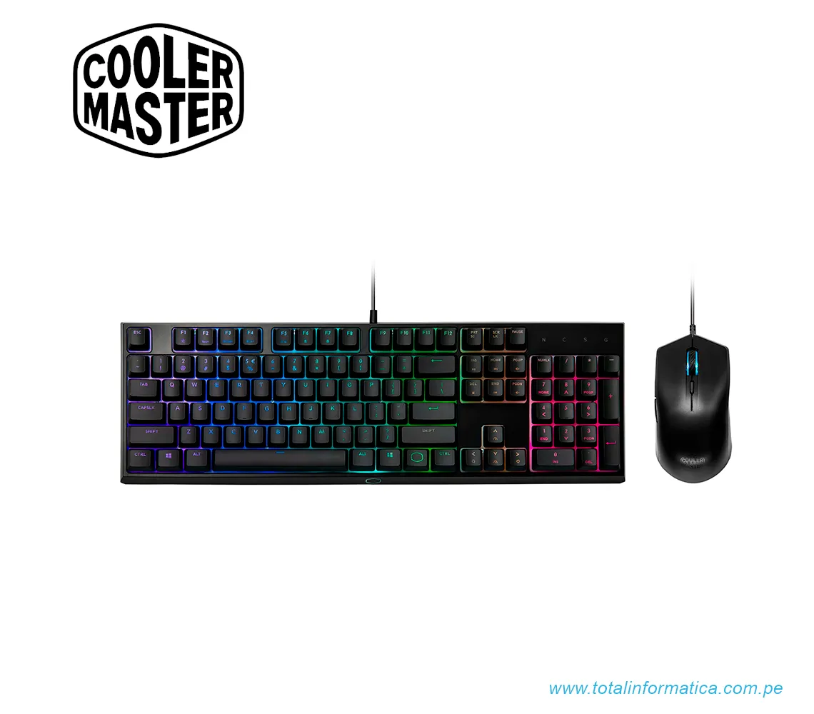 TECLADO COOLER MASTER KIT KEYBOARD + MOUSE RGB MS111  - imagen 1