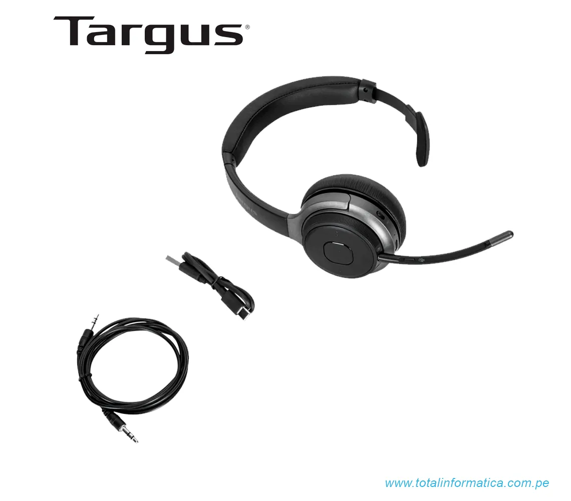 AUDIFONO MONO CON MICROFONO TARGUS B2B AEH103TT , BLUETOOTH, ON-EAR, USB-C, NEGRO(AEH103TT) - imagen 2