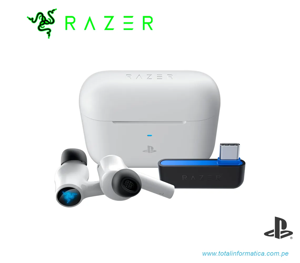 AUDIFONO CON MICROFONO RAZER HAMMERHEAD, INALAMBRICO/BLUETOOTH, CHROMA RGB, MULTI-PLATAFORMA, BLANCO(RZ12-03820300-R3U1) - imagen 2