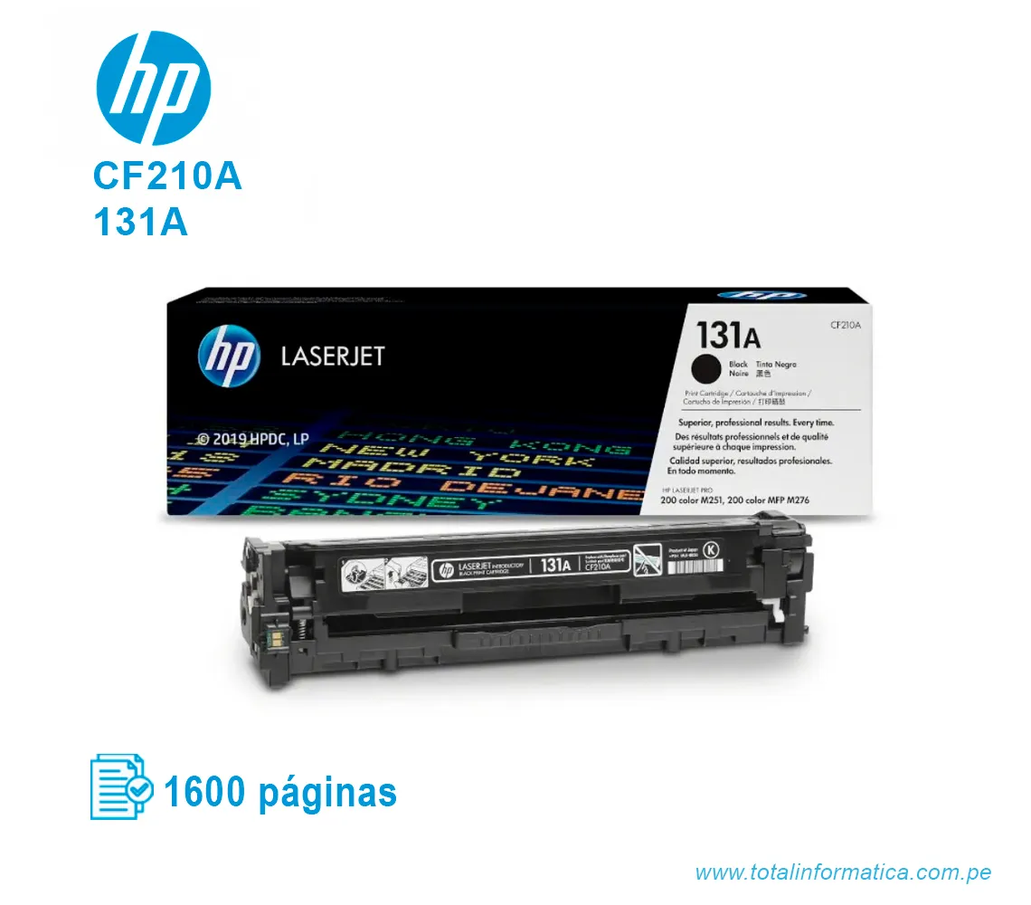 TONER HP 131A BLACK ( CF210A ) LASERJET M251, 1600 PGS - imagen 2