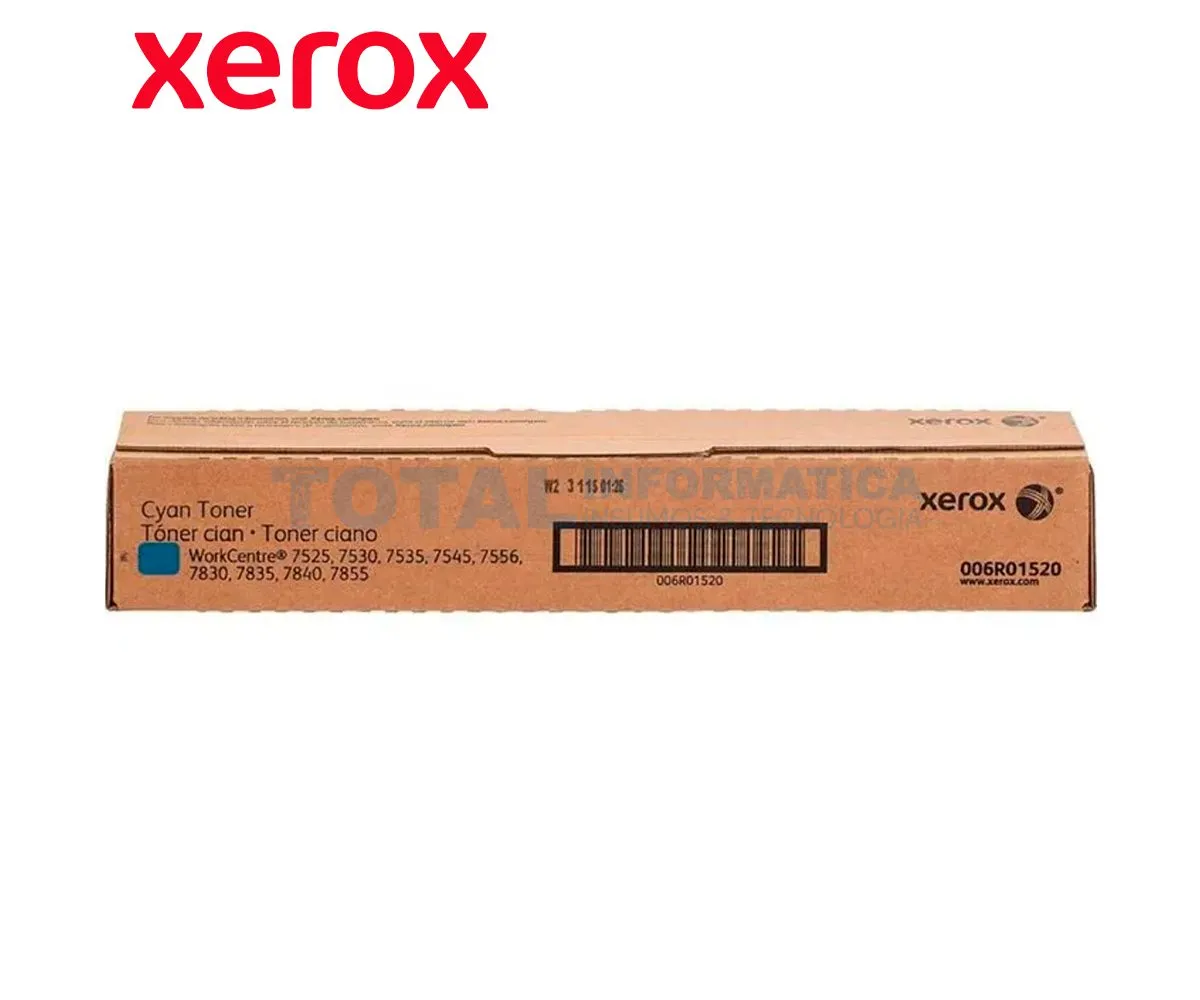 TONER XEROX ( 006R01520 ) CYAN, WC 7500 SERIES, 15.K - imagen 3