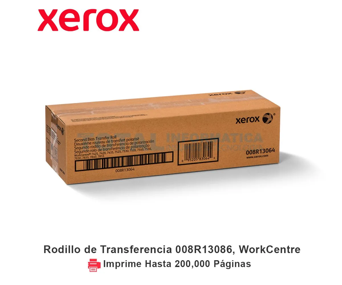 RODILLO TRANSFER XEROX ( 008R13086 ) WORKCENTRE 7220, 7225, 200K - imagen 1