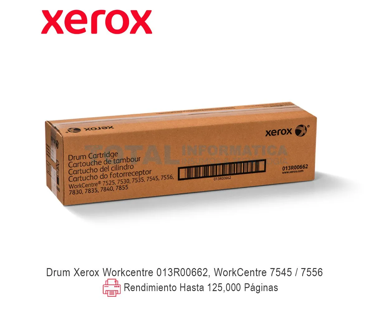 DRUM XEROX ( 013R00662 ) WORKCENTRE 7525, 7530 - imagen 1