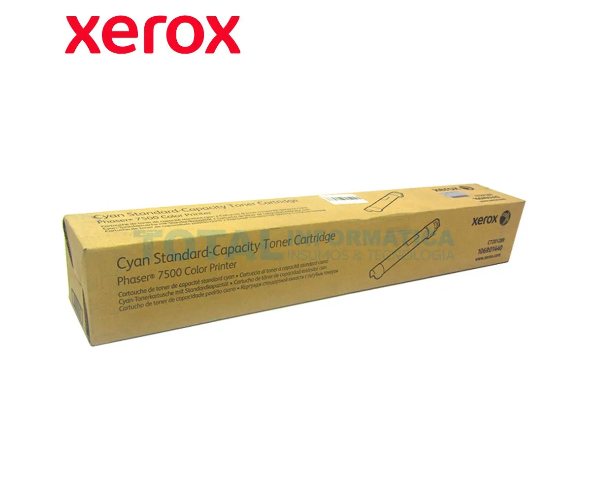 TONER XEROX ( 106R01440 ) CYAN, PHASER 7500 STAND - imagen 2