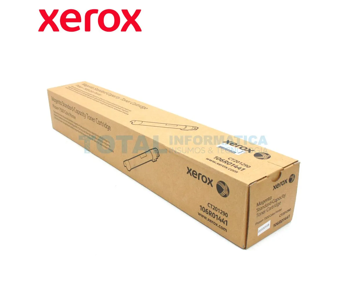 TONER XEROX ( 106R01441 ) MAGENTA PARA PHASER 7500, 9600 PAG - imagen 2