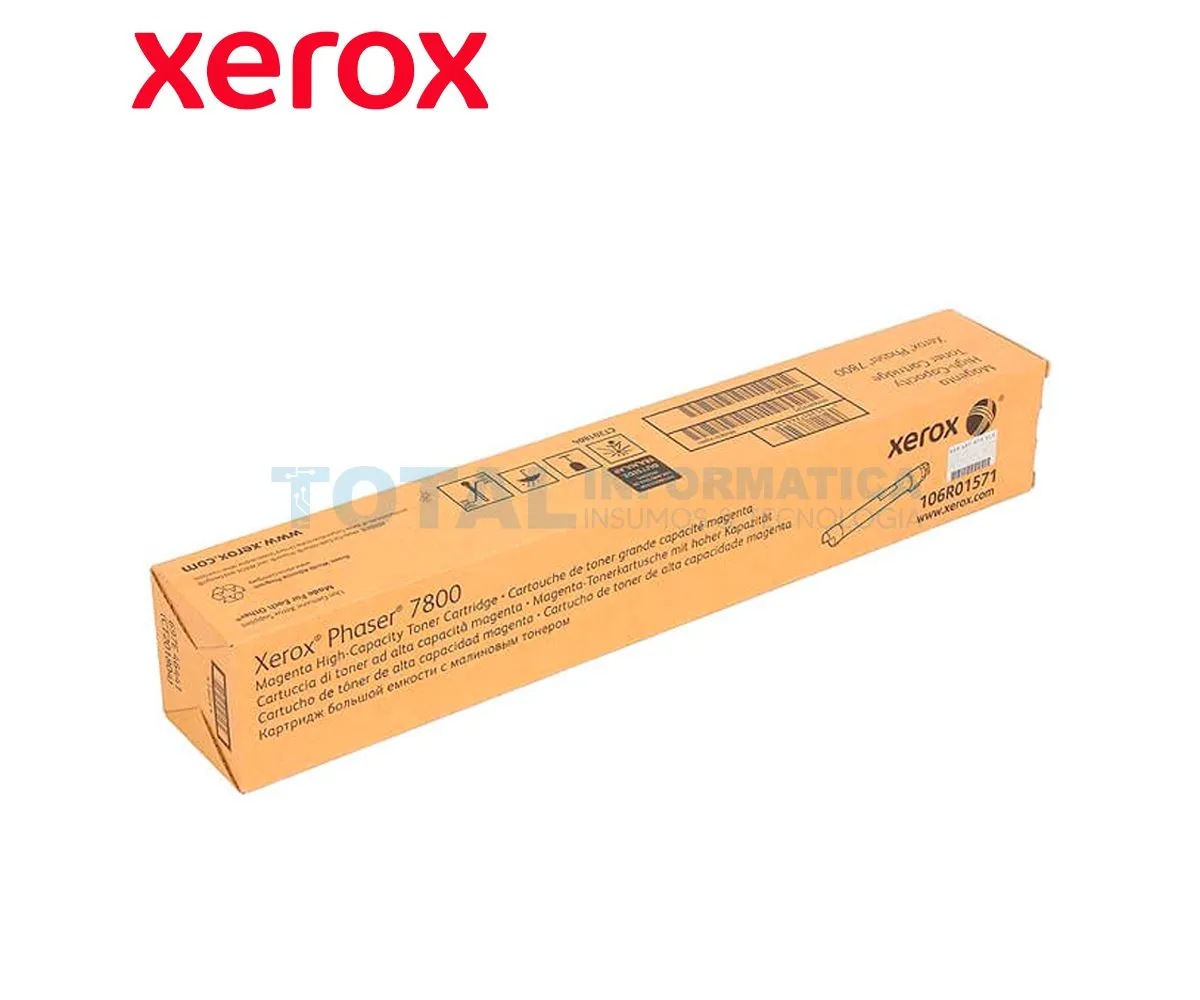 TONER XEROX ( 106R01571 ) PHASER 7800, MAGENTA, 17.2K - imagen 2