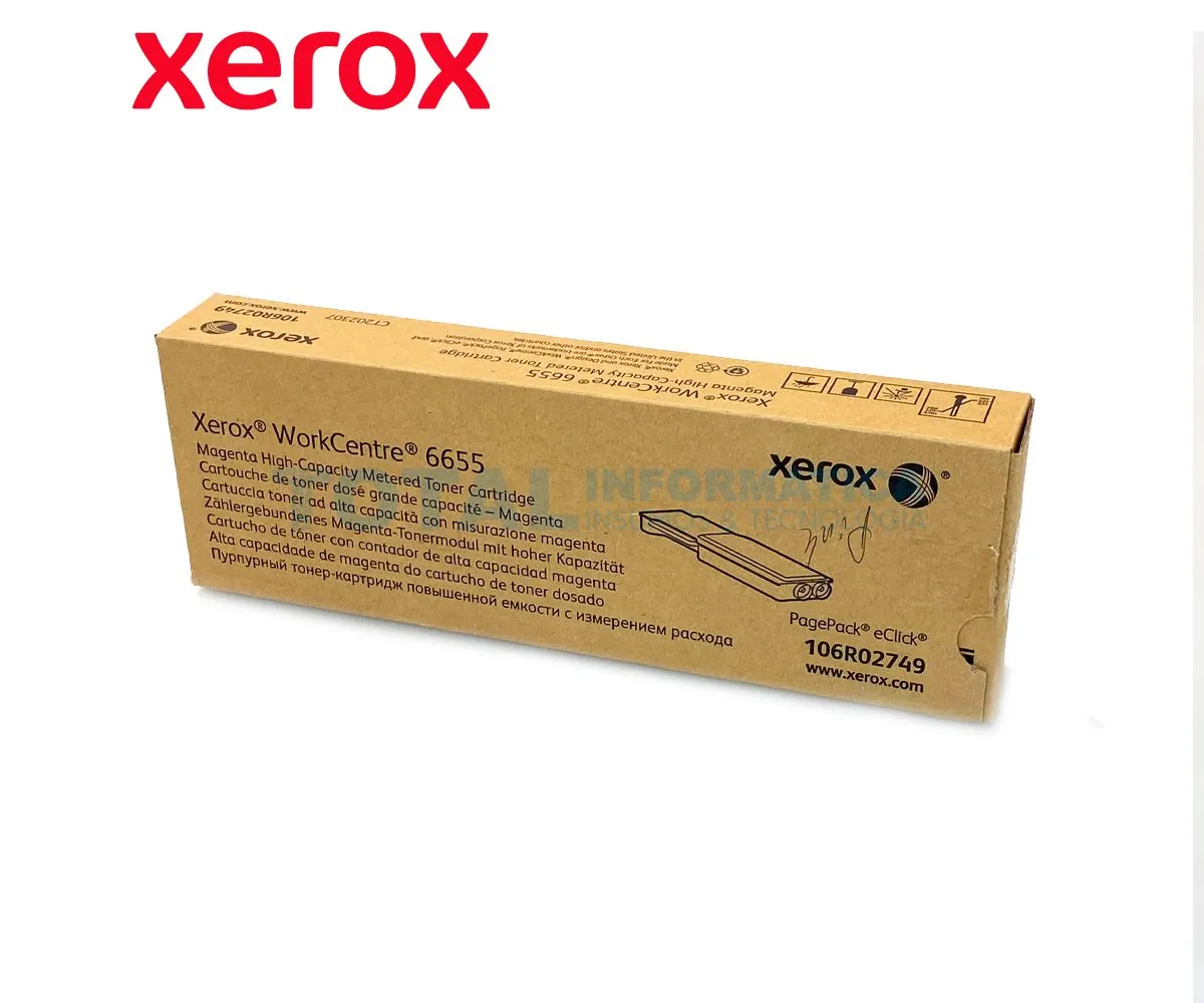 TONER XEROX ( 106R02749 ) WORKCENTRE 6655, MAGENTA METERED, 11.5K - imagen 2