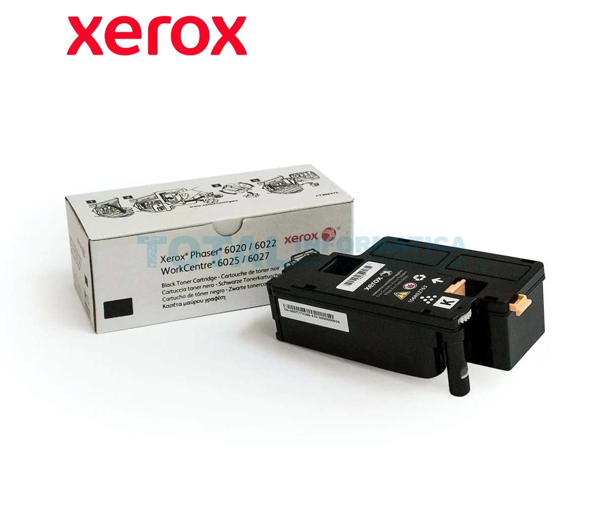 TONER XEROX ( 106R02763 ) PHASER 6020, 6022 WORKCENTRE 6025, 6027, BLACK - imagen 2