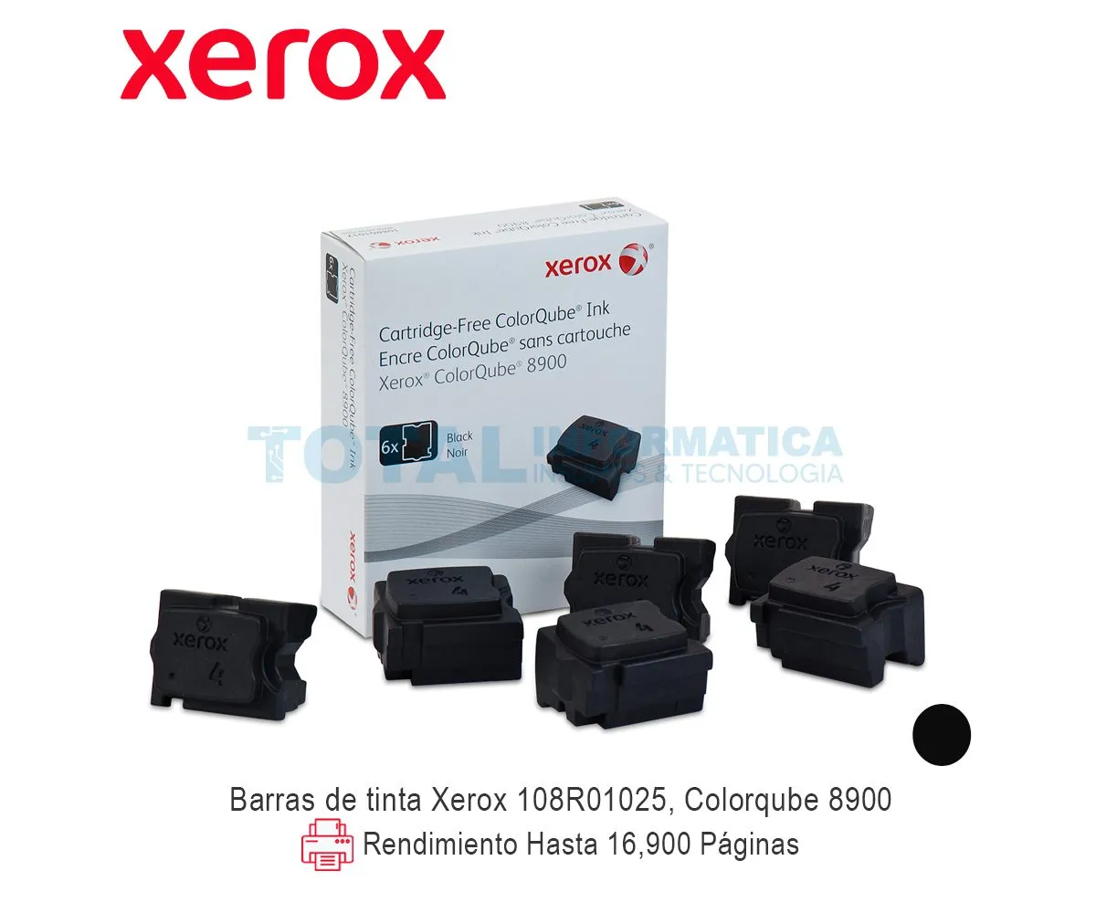 TINTA COLORQUBE XEROX ( 108R01025 ) BLACK, COLORQUBE 8900 - imagen 1