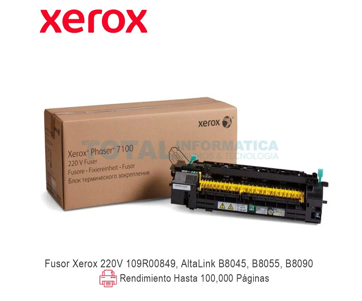 FUSOR XEROX ( 109R00849 ) ALTALINK B8065, B8075, B8090, 230V AC - imagen 1