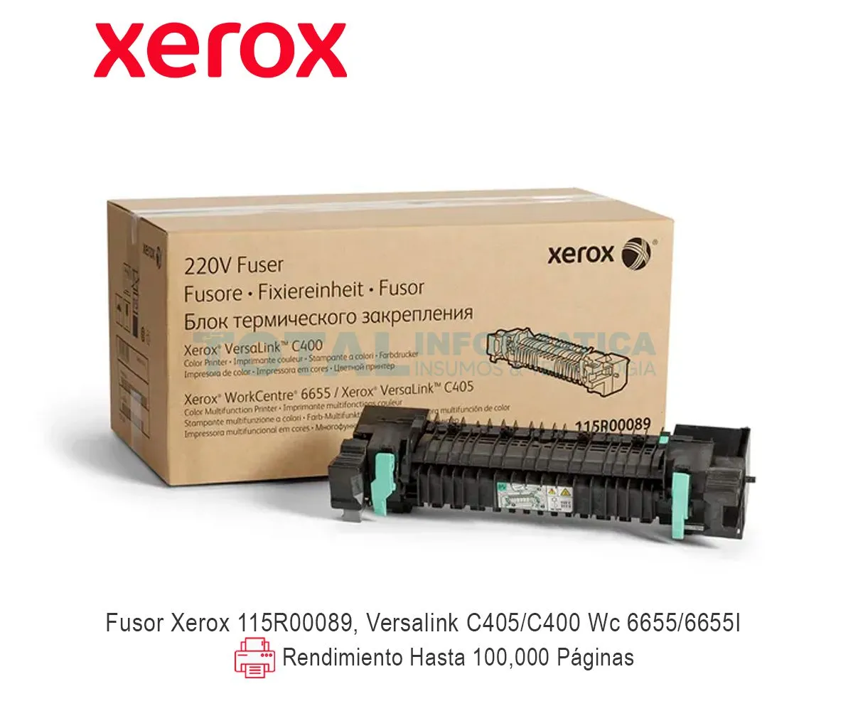 FUSOR XEROX ( 115R00089 ) VERSALINK C40X, WORKCENTRE 6655 220V - imagen 1