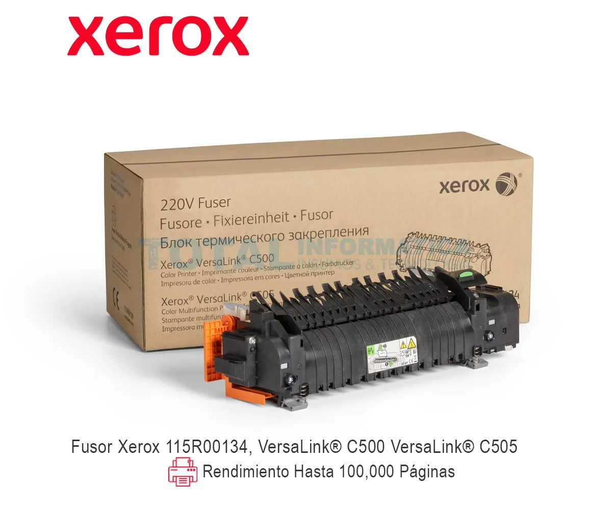 FUSOR XEROX ( 115R00134 ) VERSALINK C500, C505, 100K - imagen 1