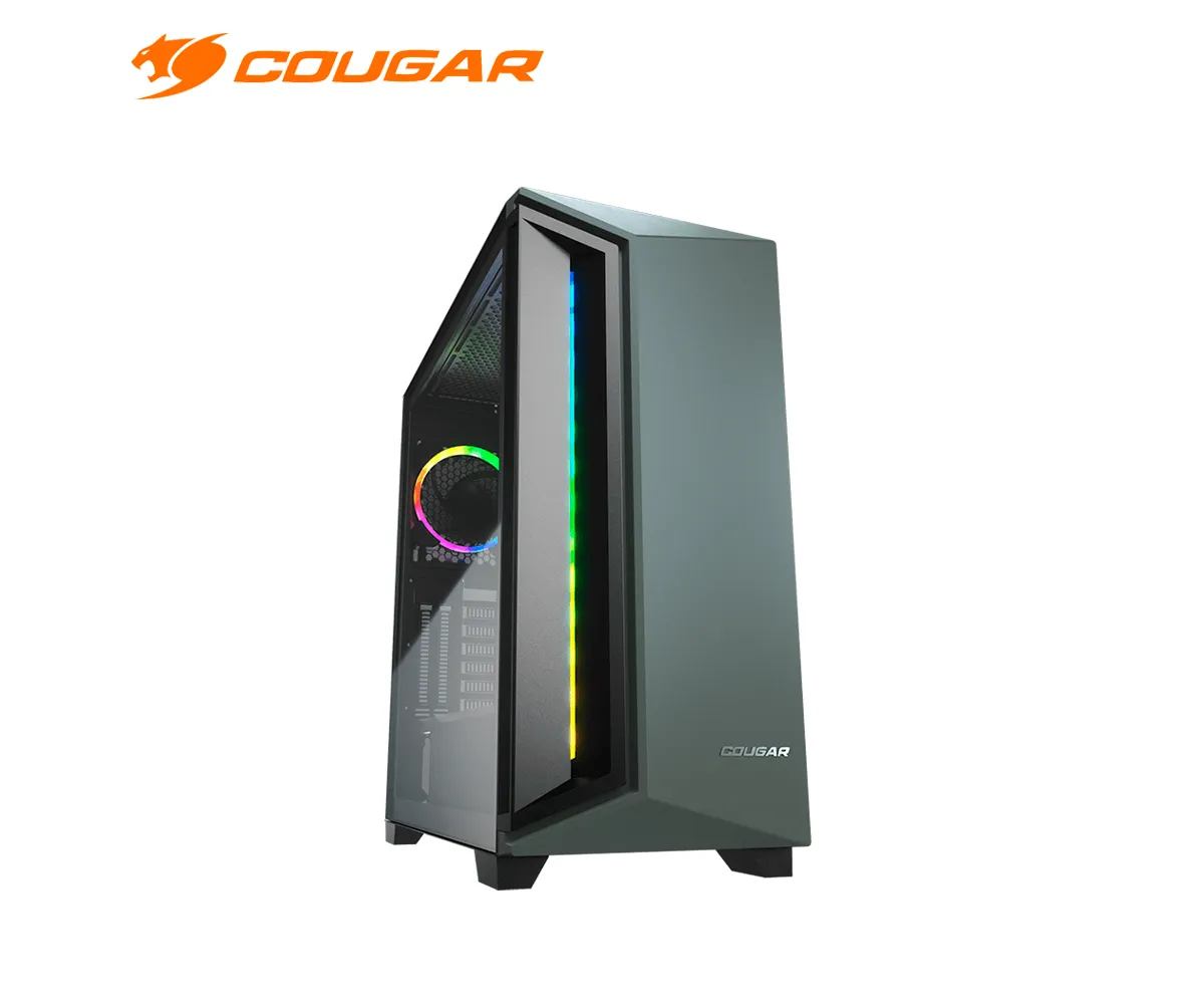 CASE COUGAR DARKBLADER X7 MIDNIGHT GREEN, TOWER VIDRIO TEMPLADO, RGB - imagen 1