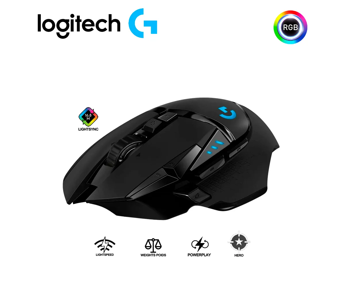 MOUSE GAMING LOGITECH G502 LIGTHSPEED ( 910-005565 ) INALÁMBRICO, NEGRO - imagen 2
