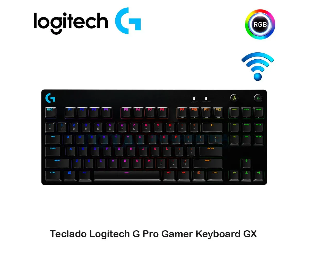 TECLADO GAMING LOGITECH PRO ( 920-009388 ) MECANICO, RGB, USB, NEGRO - imagen 1