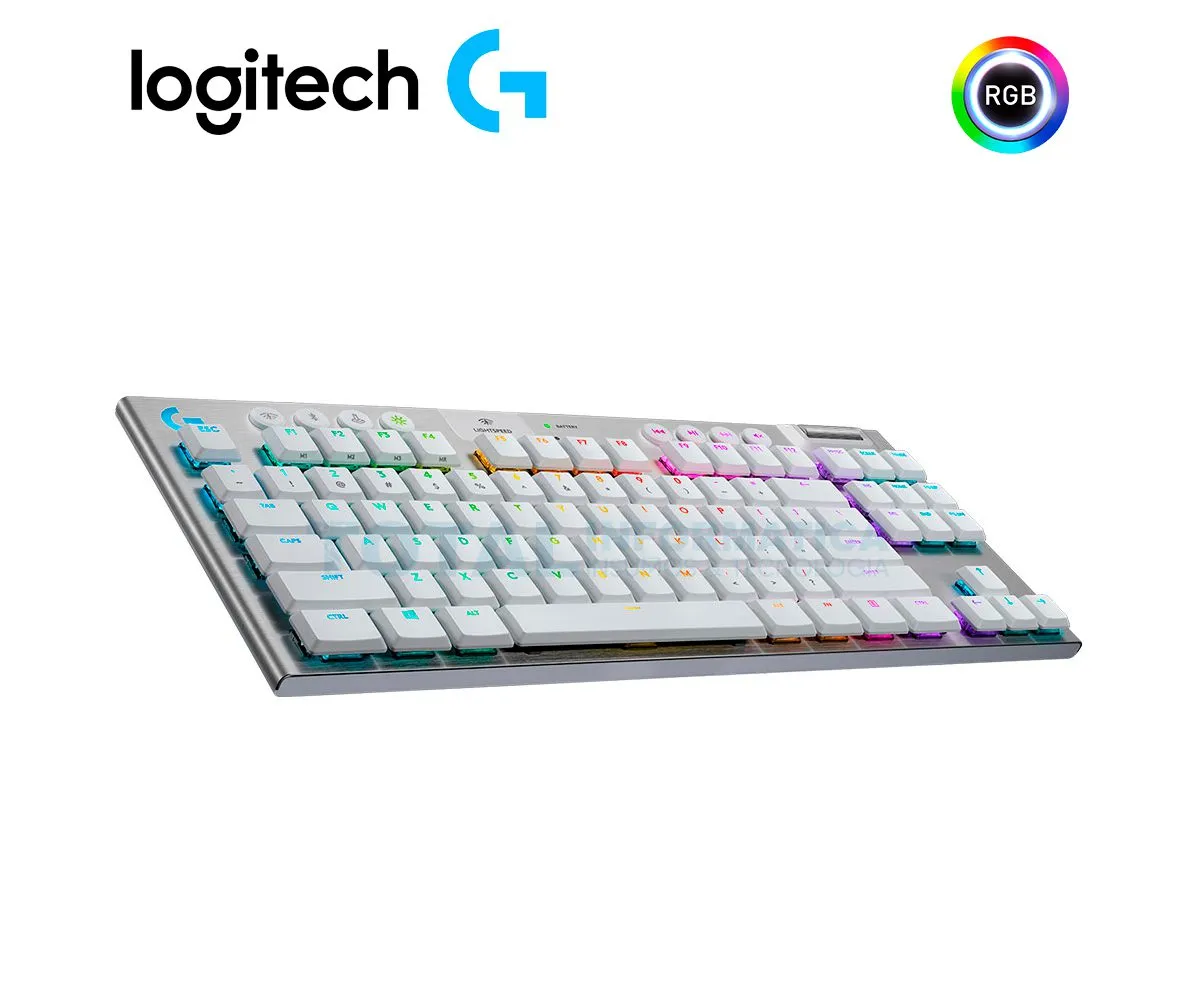 TECLADO LOGITECH G915 TKL LIGHTSPEED ( 920-009660 ) RGB LIGHTSYNC MECÁNICO, BLANCO - imagen 2