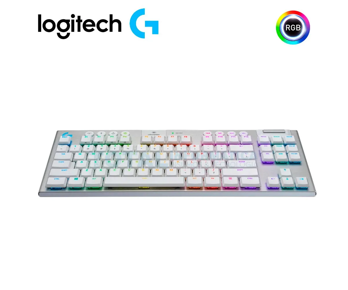 TECLADO LOGITECH G915 TKL LIGHTSPEED ( 920-009660 ) RGB LIGHTSYNC MECÁNICO, BLANCO - imagen 3