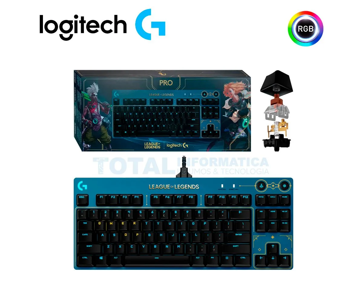 TECLADO GAMING LOGITECH PRO ( 920-010533 ) TECLADO LOL 2 GX MARRÓN, TÁCTIL, RGB - imagen 3