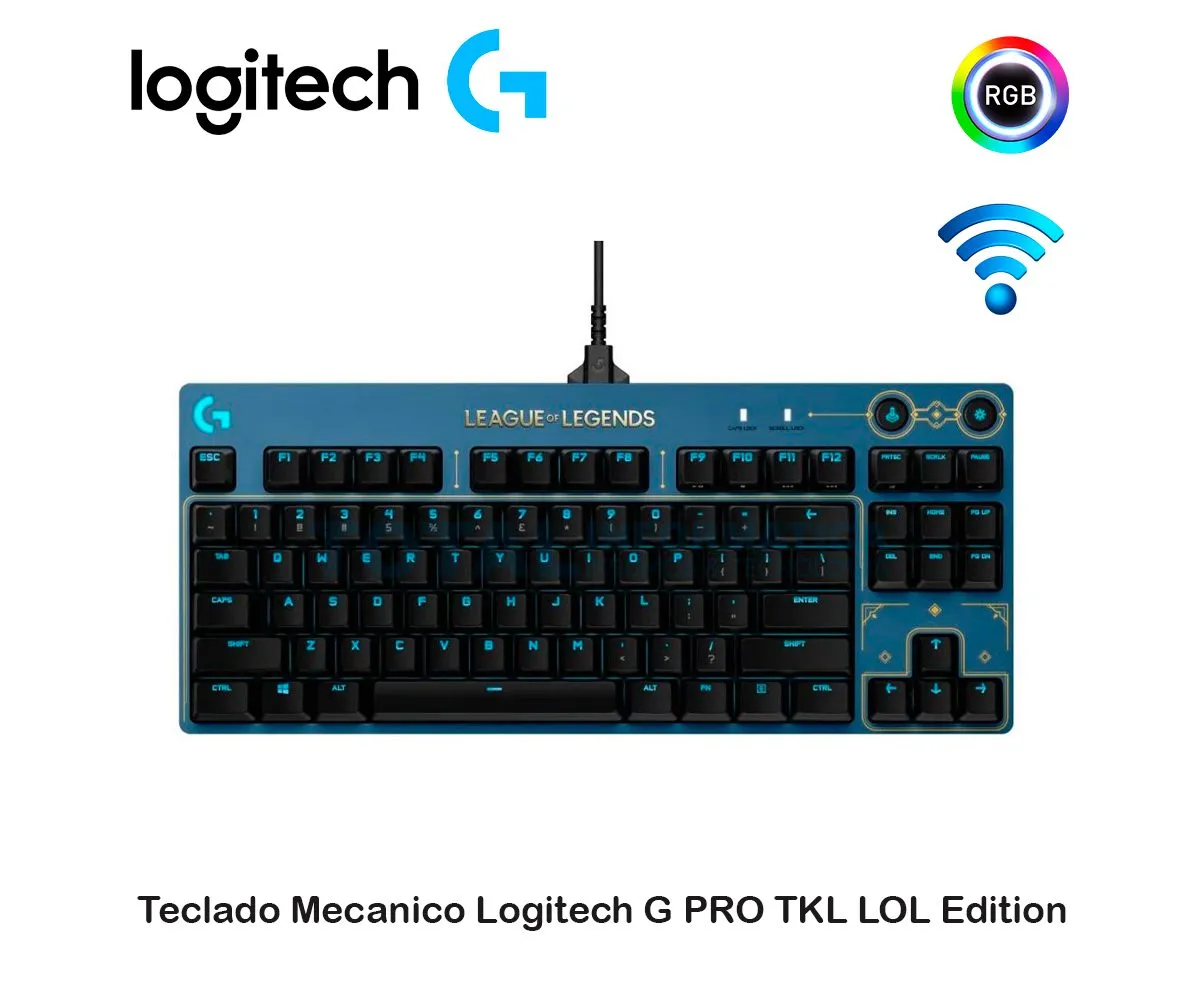 TECLADO GAMING LOGITECH PRO ( 920-010533 ) TECLADO LOL 2 GX MARRÓN, TÁCTIL, RGB - imagen 1