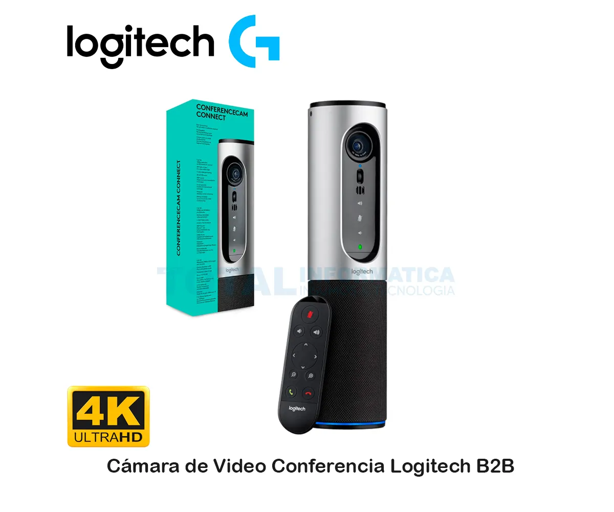 CAMARA DE VIDEO CONFERENCIA LOGITECH B2B ( 960-001013 ) NEGRO/PLATA - imagen 1