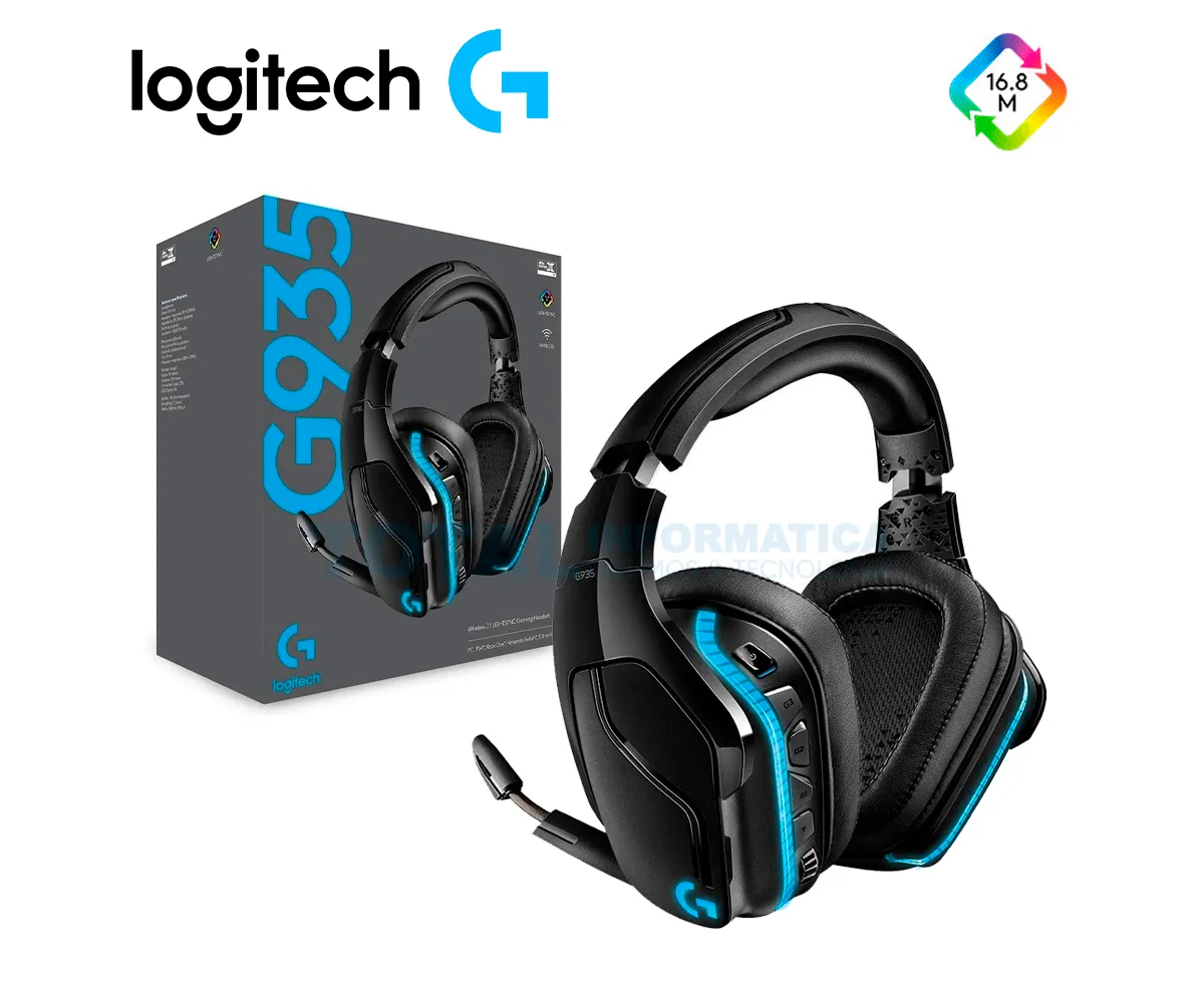 AUDIFONO GAMING LOGITECH G935 ( 981-000742 ) RGB, INALÁMBRICO, NEGRO - imagen 1