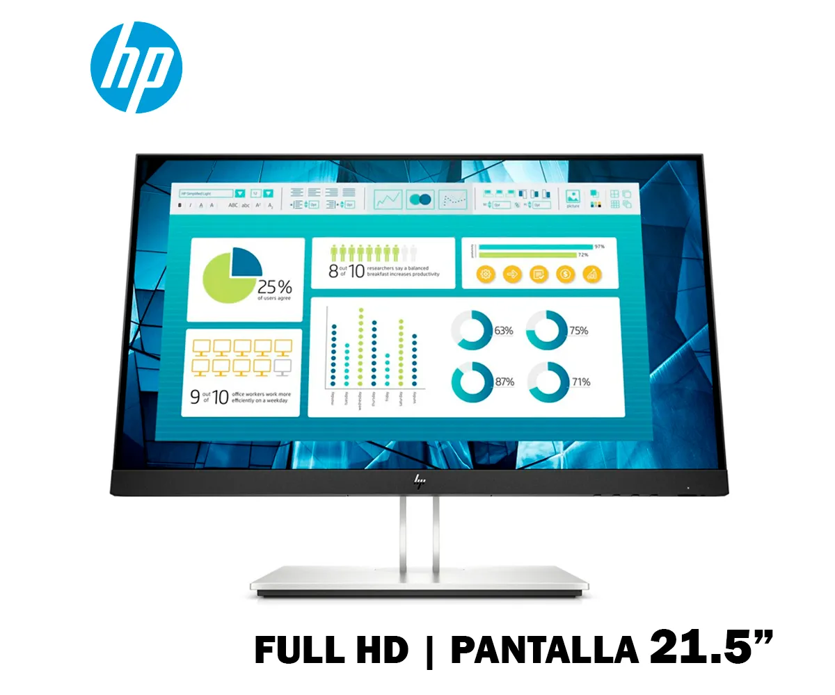 MONITOR HP E22 G4 21.5" 1920X1080, FHD IPS, VGA, HDMI, DP, USB TIPO-A 3.2 - imagen 1