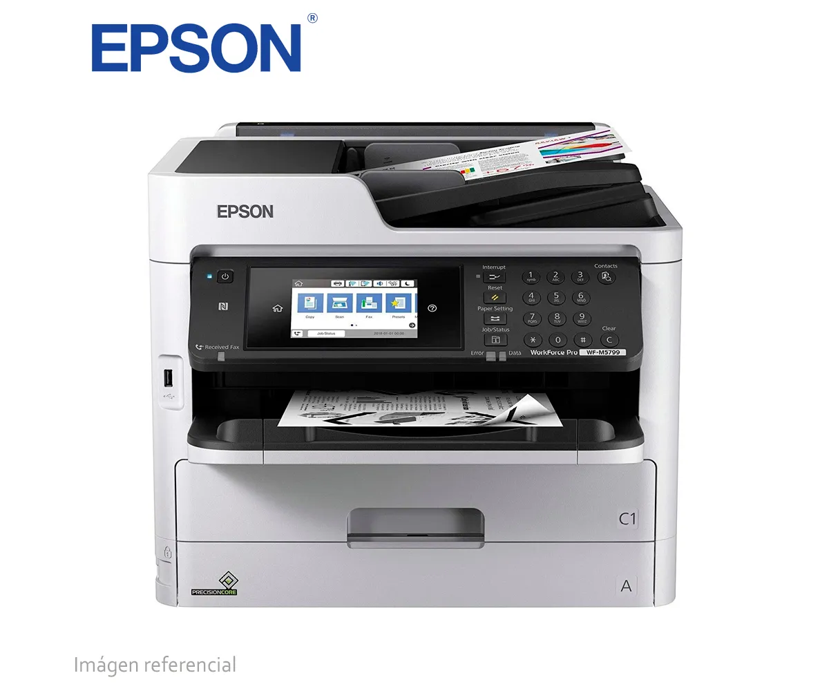 MULTIFUNCIONAL EPSON WORKFORCE PRO WF-M5799 C11CG04301, IMPRIME, ESCANEA, COPIA, FAX, WIFI - imagen 1