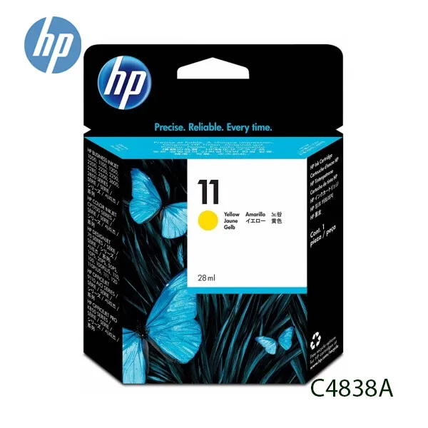 TINTA HP HP C4838A 2200C, CP1700, OFFICEJET PRO K850 (NÂ°11) YELL (2,370P - imagen 1