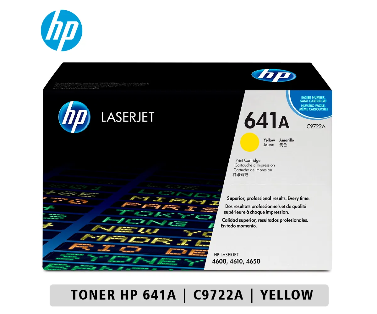 TONER HP 641A YELLOW (C9722A) LASERJET 4600, 4610, 4650, 8000 PAGINAS - imagen 1
