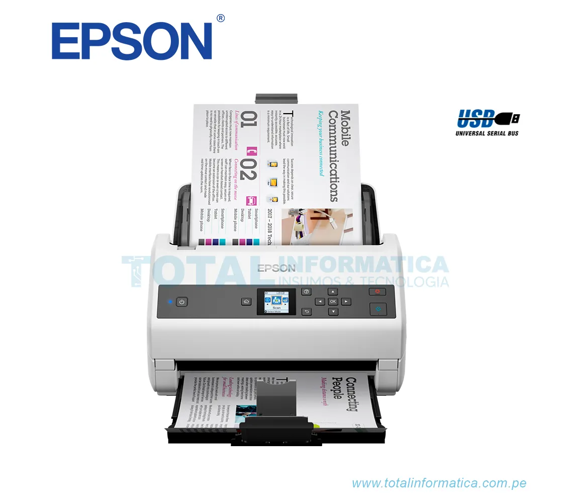 ESCÁNER EPSON WORKFORCE DS-870, 600DPI, 65 PPM, 130 IPM, ADF - imagen 2