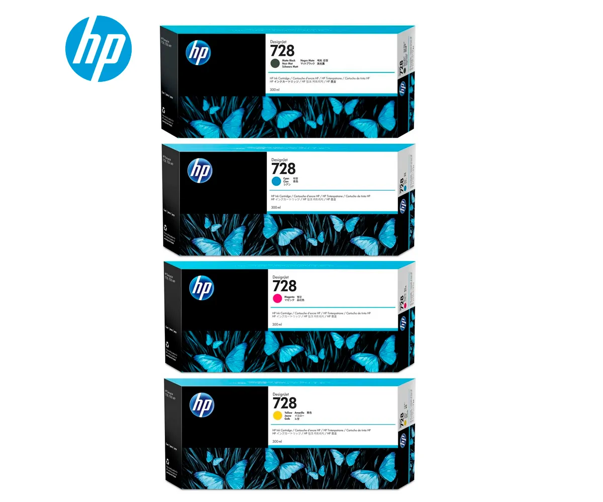 TINTA HP 728 CYAN F9K17A DESIGNJET T730, T830, 300 ML - imagen 3