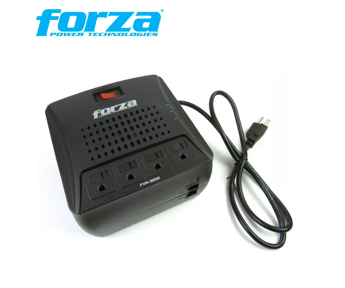 ESTABILIZADOR FORZA 3000VA FVR-3002 1500W VATIOS, 4 TOMAS 220V - imagen 2