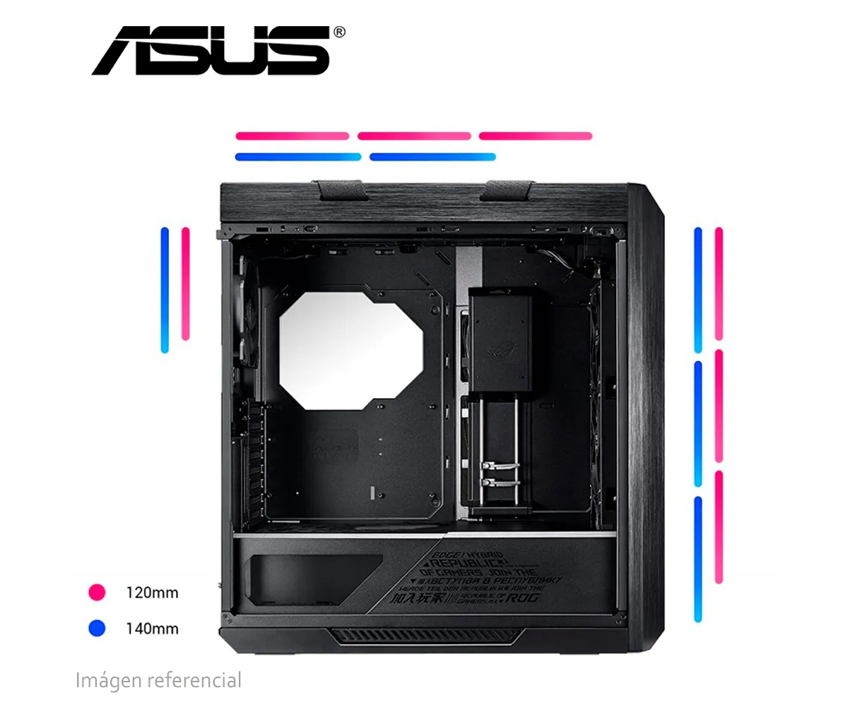 CASES ASUS STX HELIOS BLACK (GX601 ROG STRIX HELIOS CASE/BK) CON PANEL FRONTAL USB 3.1, VIDRIO TEMPLADO AHUMADO - imagen 5