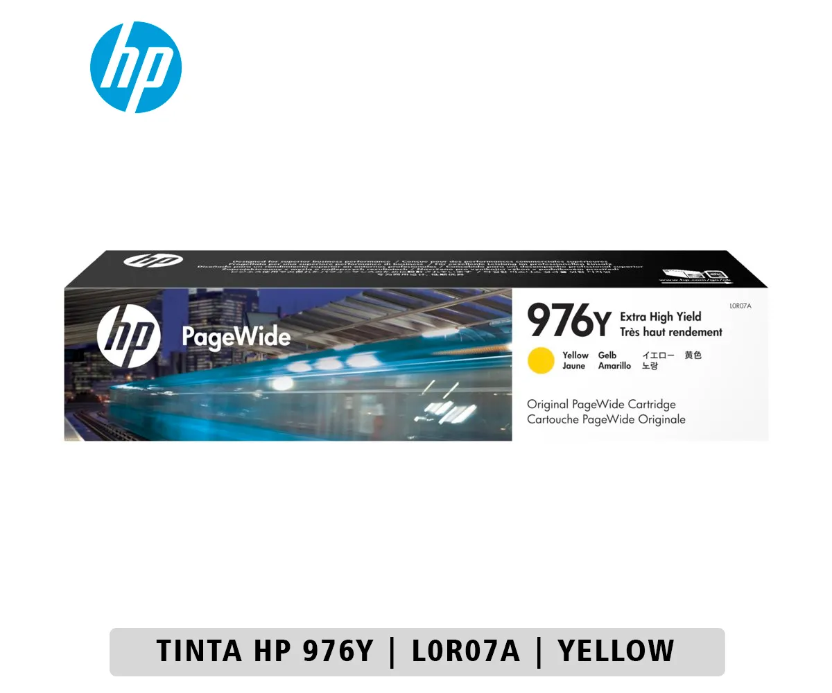 TINTA HP 976Y YELLOW L0R07A PAGE WIDE PRO 552, 577, 13000 PAGINAS - imagen 1