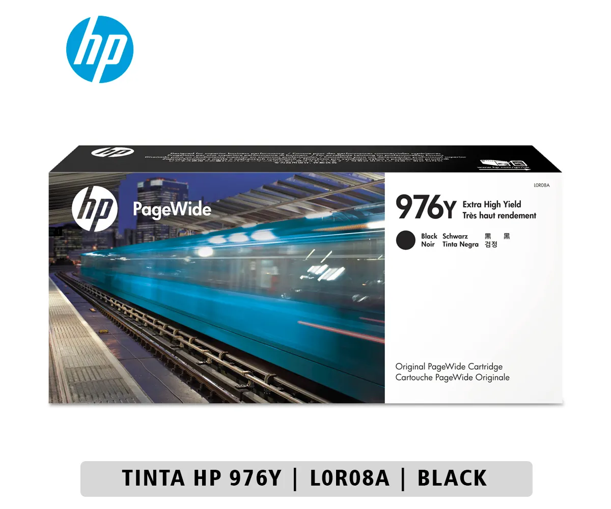 TINTA HP 976Y BLACK L0R08A PAGE WIDE PRO 552, 577, 17000 PAGINAS - imagen 1