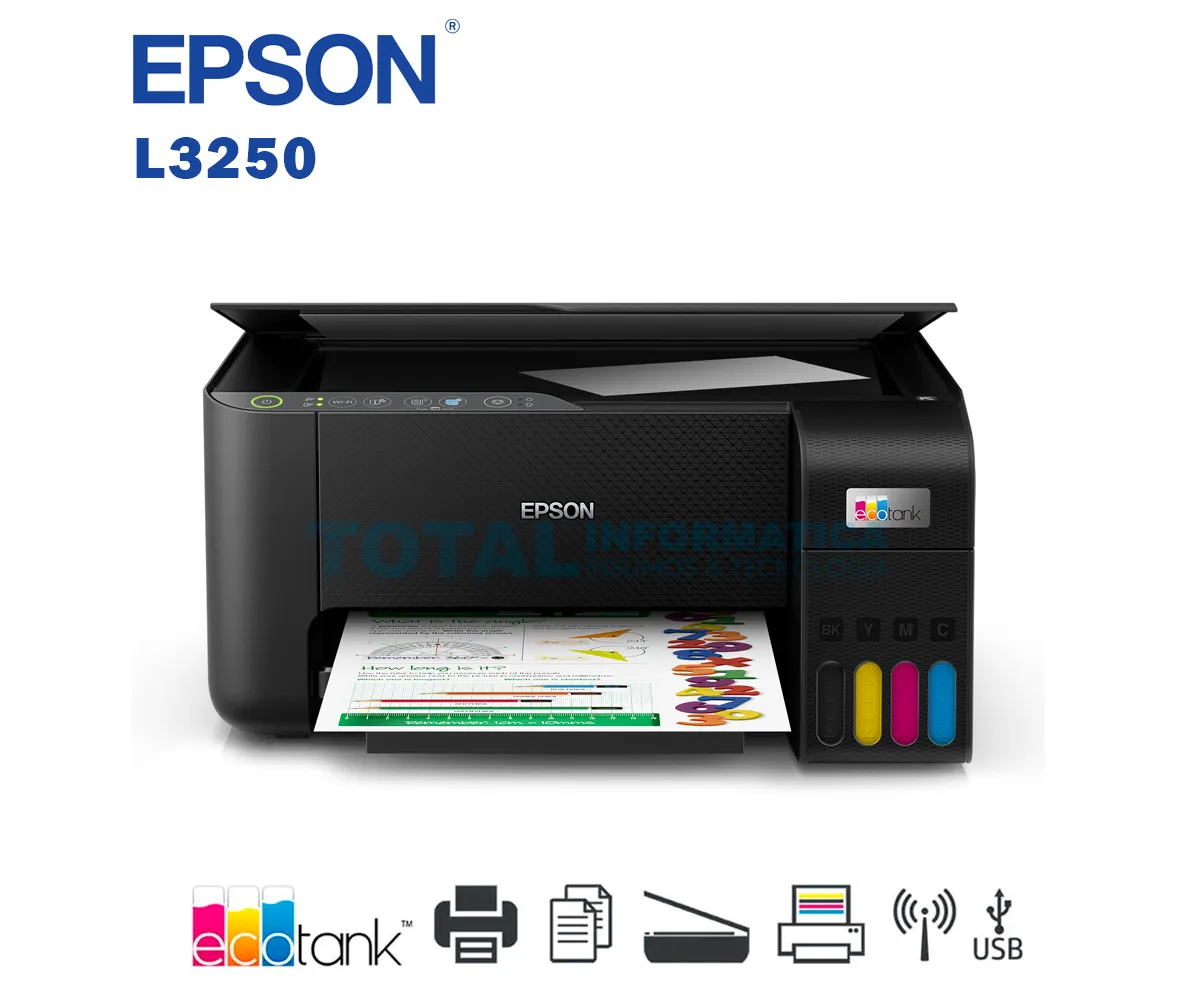 MULTIFUNCIONAL EPSON ECOTANK L3250, IMPRESORA INYECCION, WIFI - imagen 1