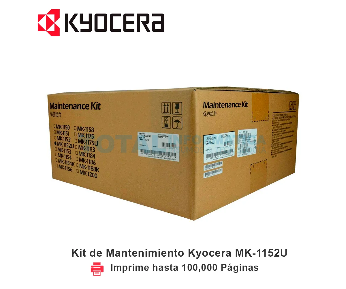KIT MANTENIMIENTO KYOCERA MK-1152U, 1702RV0US1 - imagen 1