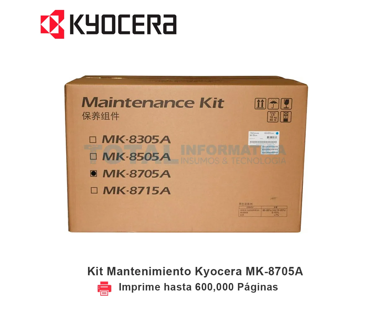 KIT MANTENIMIENTO KYOCERA MK-8705A, TASKALFA, 1702K90UN0 - imagen 1